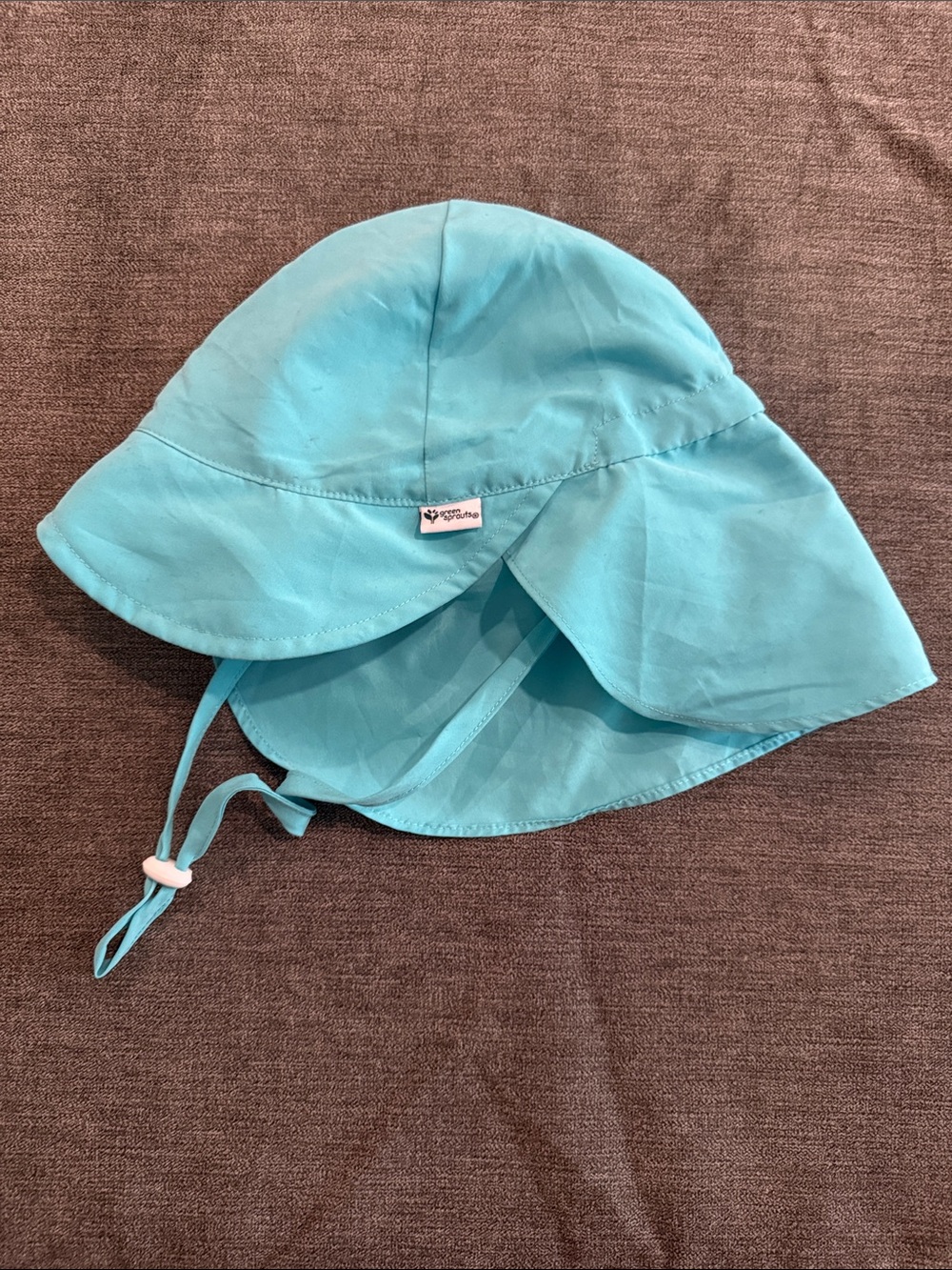 Light Aqua Kids Sun Hat with Chin Strap